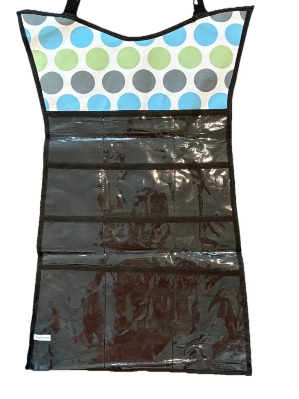 Thirty-One Gifts Polka Dot Hanging Organizer Blue, Green, Gray Cute!